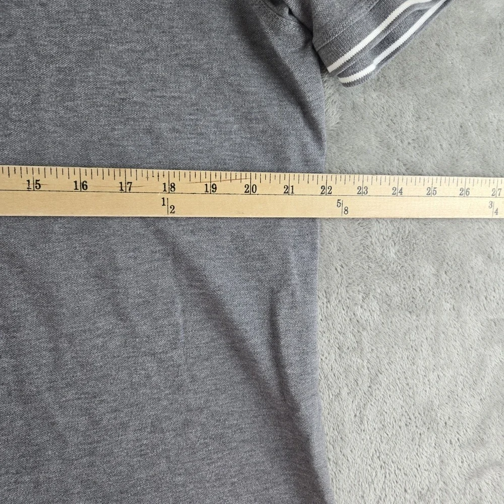 Banana Republic Polo Shirt Mens XL Gray Standard Fit Short Sleeve Casual Rugby